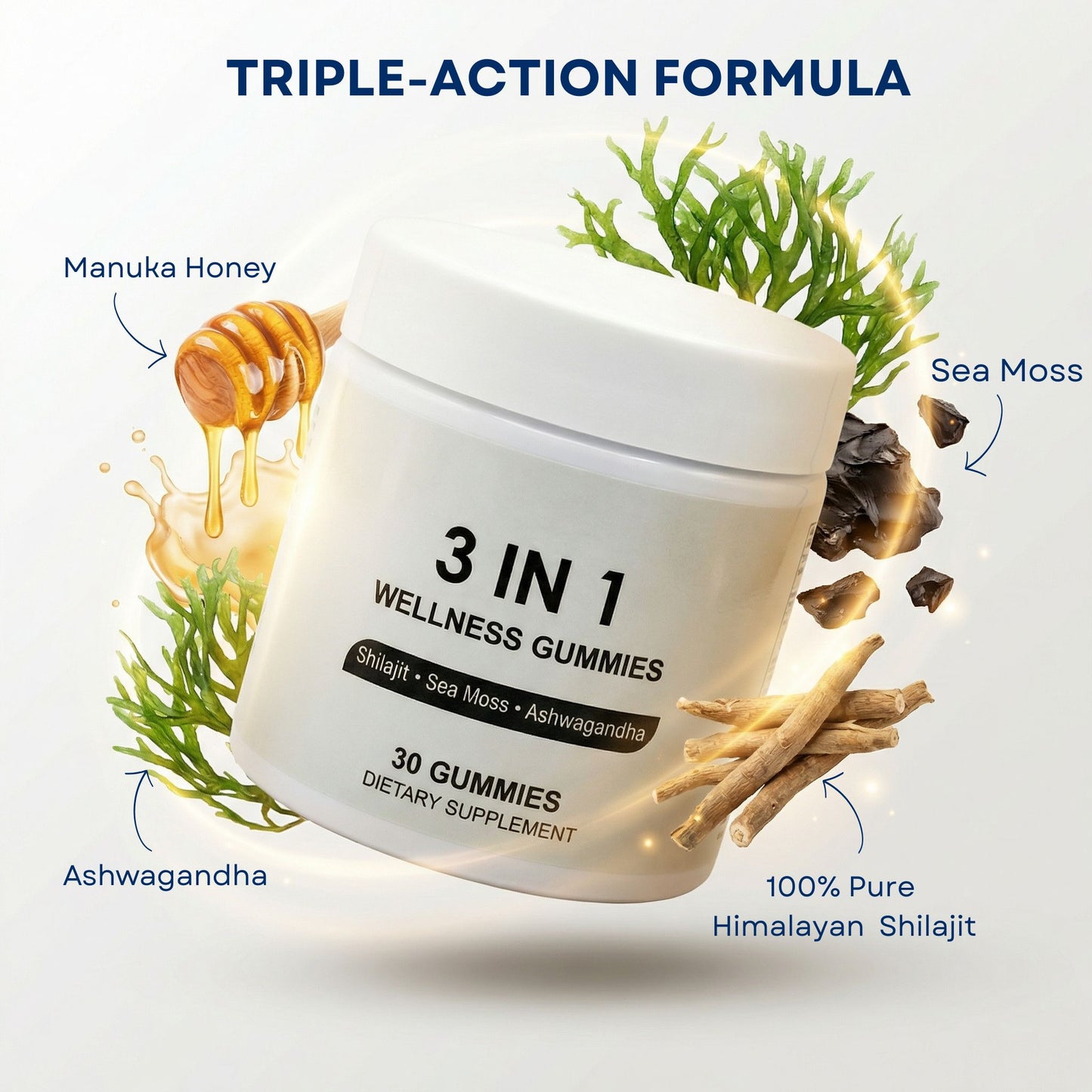 Shilajit 3-in-1 Gummies for Men