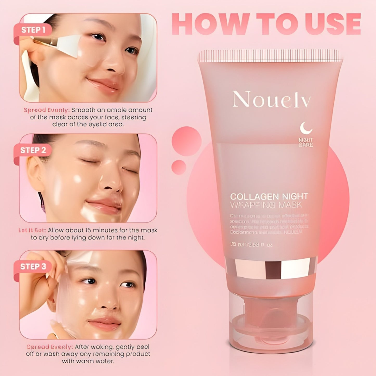 Collagen Firming Overnight Face Mask | Hyaluronic Acid + Niacinamide | 50ml