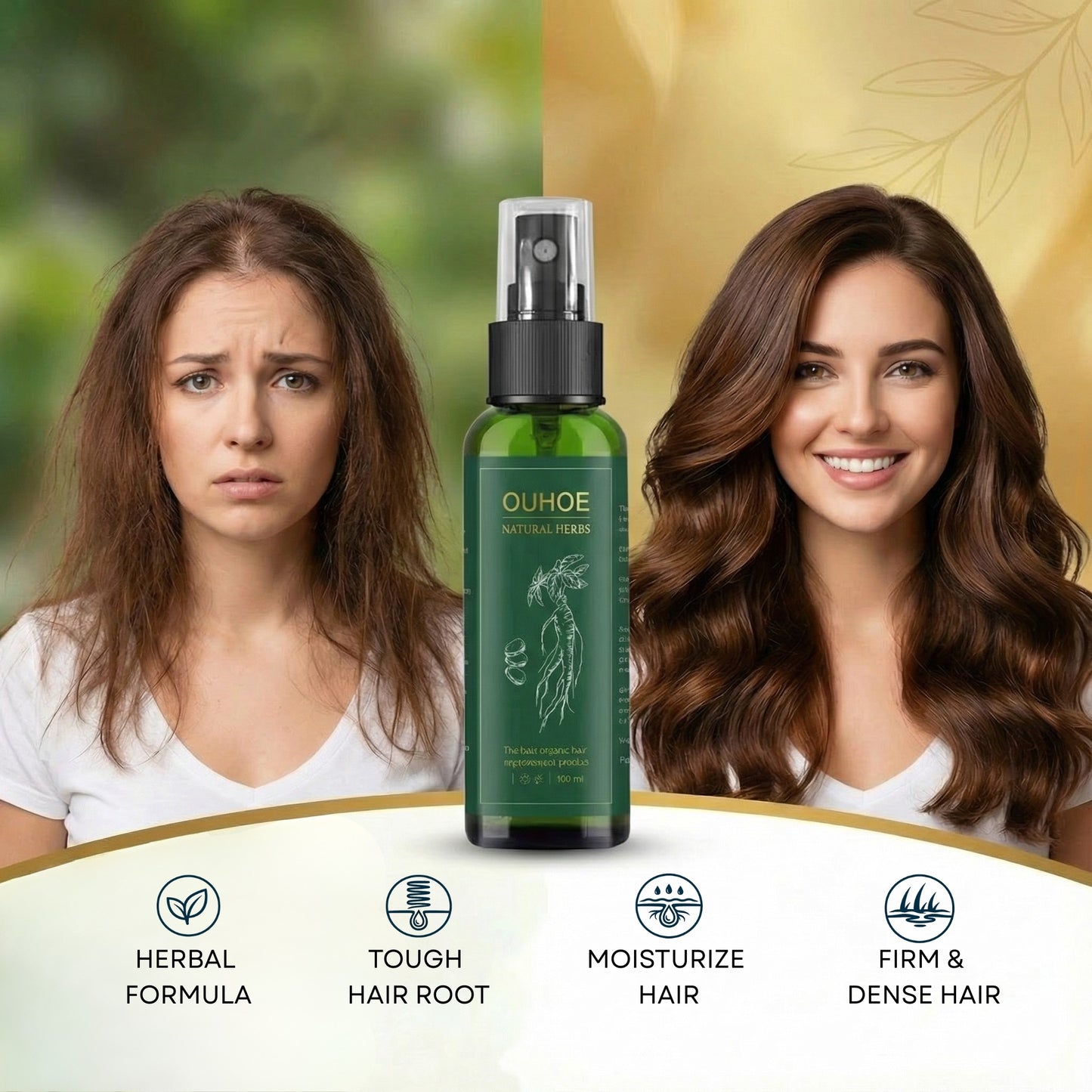 Ouhoe Ginseng Hair Growth Serum Oil with Biotin