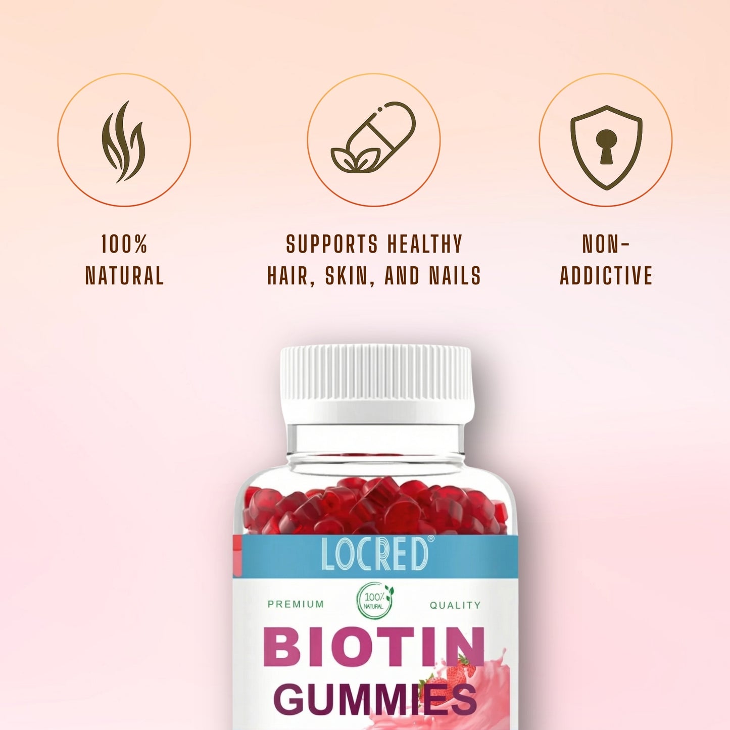 Biotin Dietary Supplement Gummies