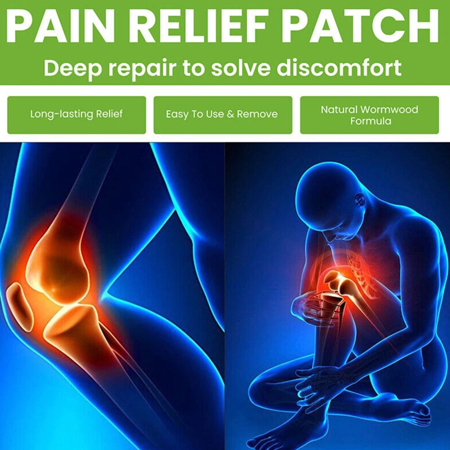 EELHOE Pain Relief Patch - Targeted Joint and Muscle Support (12 Patches Per Pack)