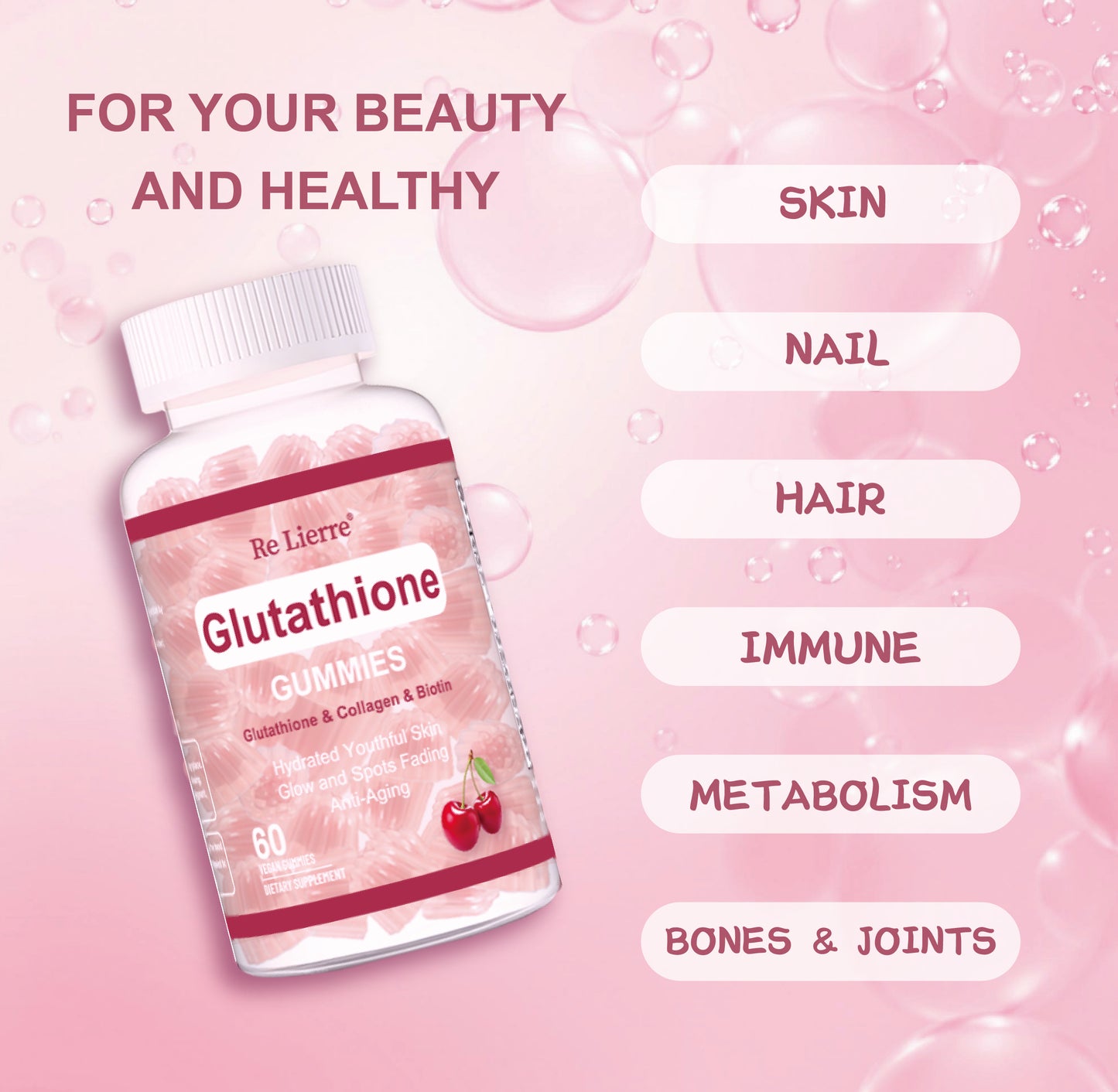 Glutathione Collagen Gummies Cherry