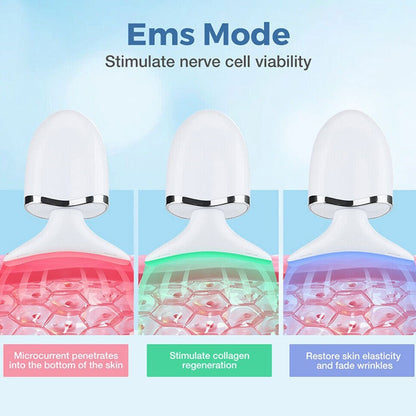 Evaly EMS Microcurrent Neck Massager | Wrinkle Care + Color Light Therapy