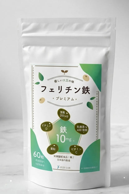 フェリチン鉄プレミアム|貯蔵鉄に直接アプローチ 植物性フェリチン鉄10mg 子供OK – FUJI LAB