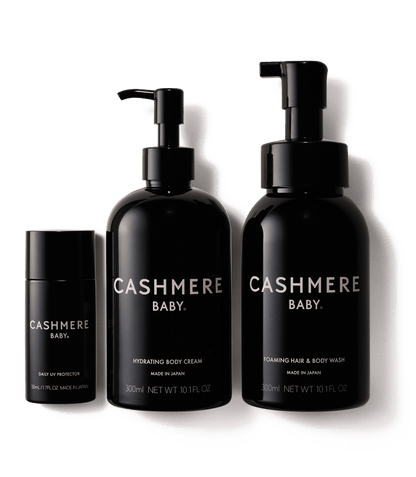 Cashmere Baby Daily UV Skin Care Set | Sunscreen + Body Wash + Body Cream