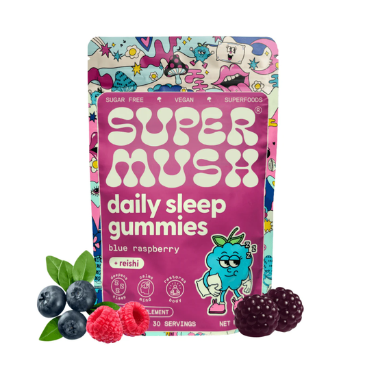 Daily Sleep Gummies 60 Count - Premium Sugar-Free Formula With Functional Mushrooms and Adaptogens