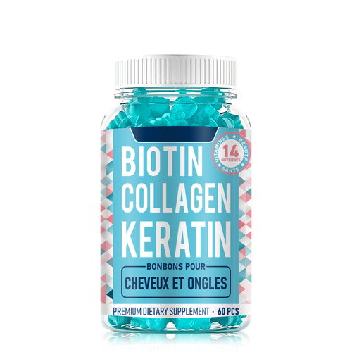 Hair Nail & Skin Biotin Collagen Gummies | Dual-Action Biotin + Collagen for Stronger Hair & Glowing Skin