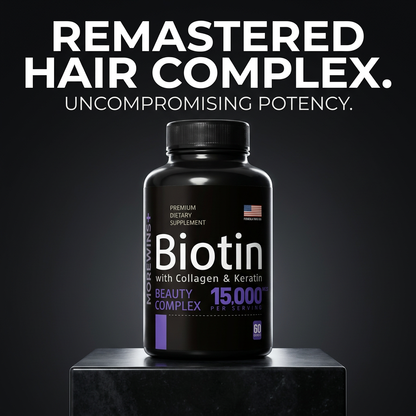 Biotin 15,000mcg Capsules | Zinc, B12, D3 & Folate | Hair & Nail Health