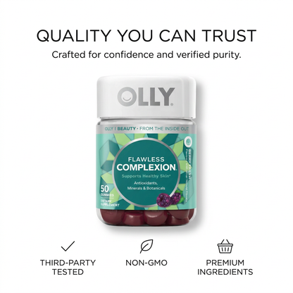 Flawless Complexion Gummies | Antioxidant & Mineral Beauty Gummies for Radiant Skin (50ct)