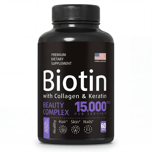 Biotin Hair Supplement Capsules | High-Potency Formula for Thicker, Stronger Hair