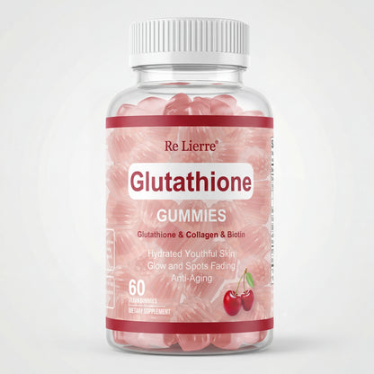 Glutathione Collagen Gummies - Cherry Flavor | Dual-Action Skin Radiance & Elasticity Support