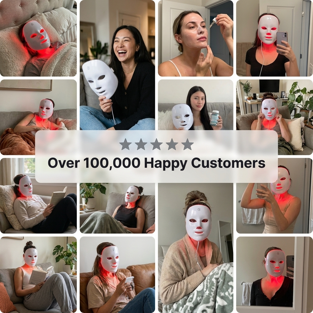 LED Red Light Nano Face Mask 2.0 | Light Therapy Facial Beauty Device | Home Use